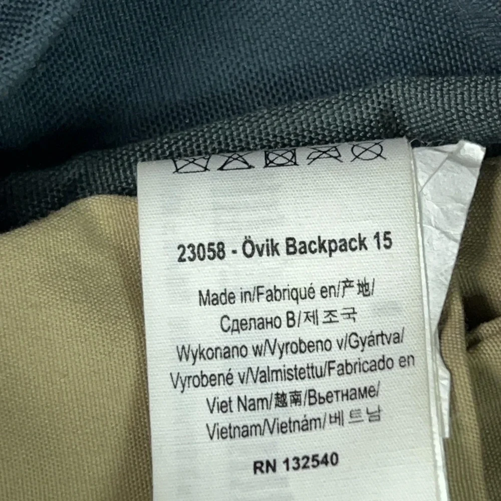 Fjallraven Ovik Backpack 15 Unisex Blue Canvas Outdoor Travel Daypack Hiking
